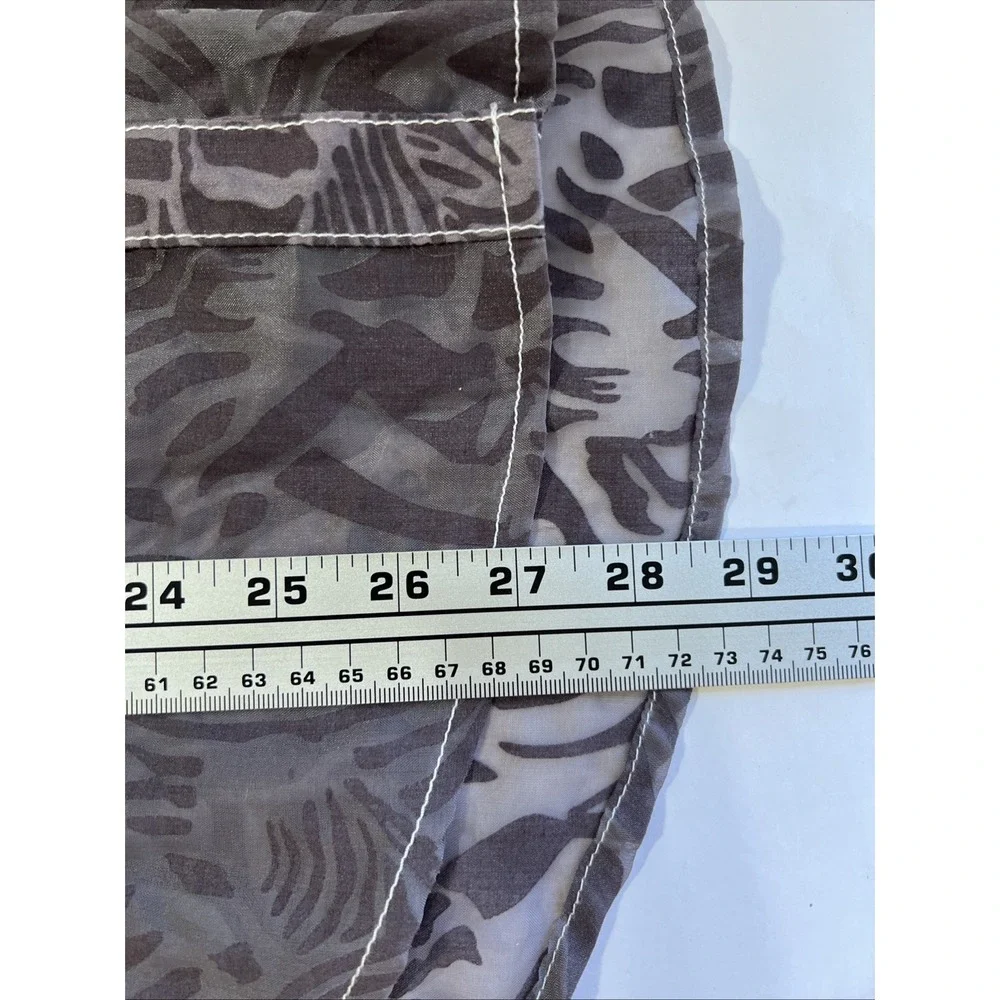 Wrangler Rock 47 Small Western Button-Up‎ Sheer Purple Print Silver embroidery,